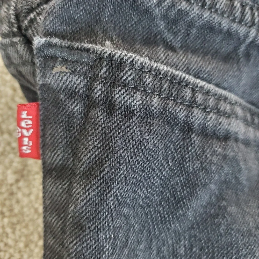 LEVIS 501 Men's 42X32 ACTUAL MEASURE 40X30‎ Black Jeans Straight Button Fly Y2K